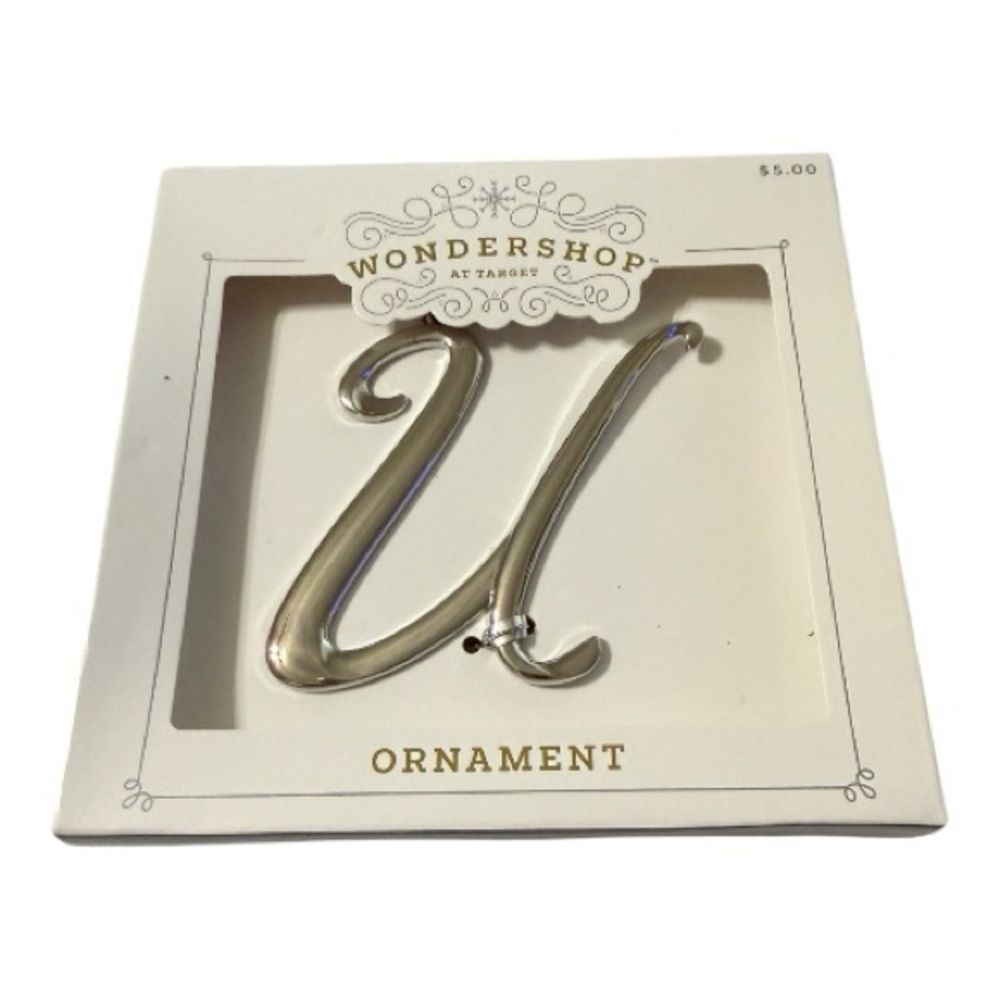 Wondershop Letter U Metal Christmas Ornament